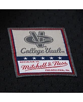 Mitchell & Ness Men's Black Michigan Wolverines On The Clock Full-Button Fashion Jersey