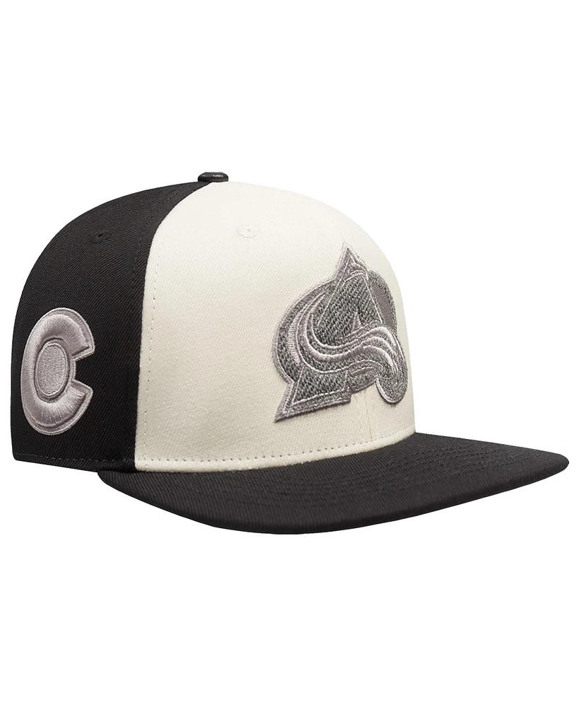 Pro Standard Men's Cream Colorado Avalanche French Terry Snapback Hat