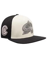 Pro Standard Men's Cream Colorado Avalanche French Terry Snapback Hat