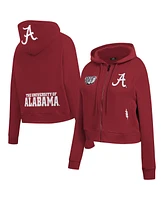 Pro Standard Women's Crimson Alabama Crimson Tide Game Day Sequin Full-Zip Hooded Jacket