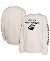 Outerstuff Big Boys and Girls Cream Minnesota Wild Star Power Pullover Sweatshirt