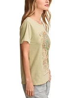 Lucky Brand Women's Psychic Reading Graphic Classic Cotton Crewneck T-Shirt