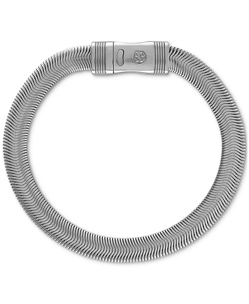 Esquire Men's Jewelry Flat Snake Chain Bracelet in Stainless Steel
