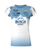 Checkered Flag Sports Women's White/Blue Ross Chastain Busch Light Uniform T-Shirt