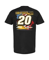 Joe Gibbs Racing Team Collection Men's Black Christopher Bell Dewalt Patriotic Car T-Shirt
