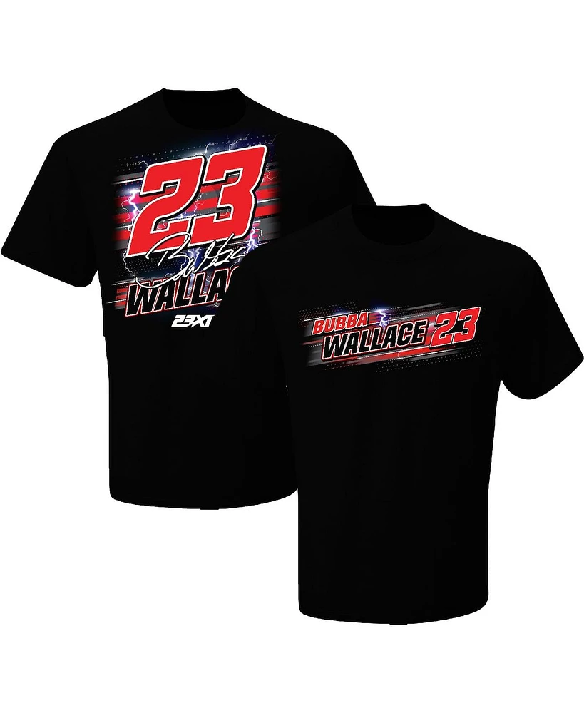 Checkered Flag Sports Men's Black Bubba Wallace Name Number T-Shirt