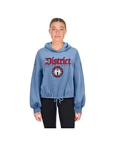 New Era Women's Powder Blue Washington Wizards 2024/25 City Edition Cropped Pullover Hoodie
