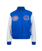 Pro Standard Women's Royal Chicago Cubs Game Day Classics Wool Full-Zip Varsity Jacket