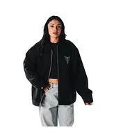 The Wild Collective Men's and Women's Black Golden State Valkyries Denim Full-Zip Jacket