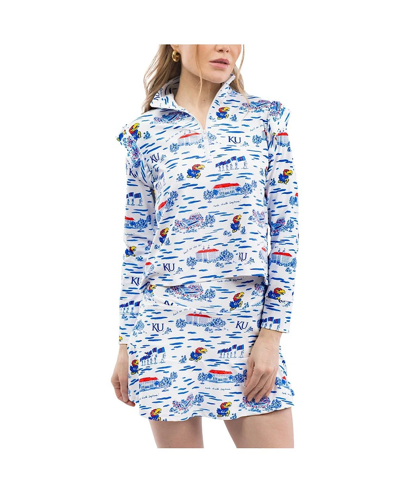 Smith & Quinn Women's Royal/Red Kansas Jayhawks Tailgate Molly Skort