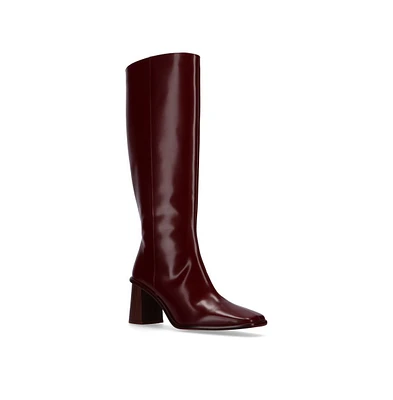 East Sleek Burgundy Leather Boots