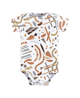 Hudson Baby Boys Cotton Bodysuits Abstract