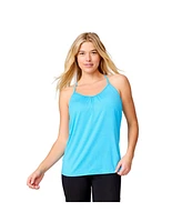 Free Country Women's Microtech Chill B Cool V-Neck Cami Top with Built-In Bra