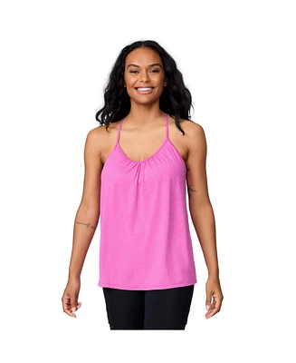 Free Country Women's Microtech Chill B Cool V-Neck Cami Top with Built-In Bra
