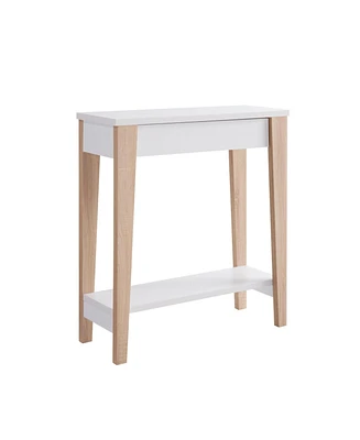 Entryway Console Table – Drawer, Shelf & Stylish Tapered Legs