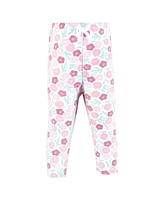 Hudson Baby Girls Cotton Pants and Leggings, Mint Floral