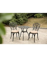 Best-selling 3-pc rust-resistant aluminum bistro set w/ cushions