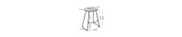 Rustic Counter Stool – Backless Mango Wood Saddle Seat with Whitewash Finish