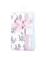 Hudson Baby Boys and Girls Cotton Poly Flannel Burp Cloths 8-Pack, Garden Fairies, One Size