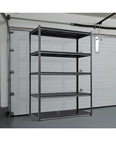 72"H 5 Tier Metal Shelves for Storage Garage Shelving 2000LBS Heavy Duty Storage Shelves Adjustable Garage Shelf Industrial Shelving Unit Storage Util
