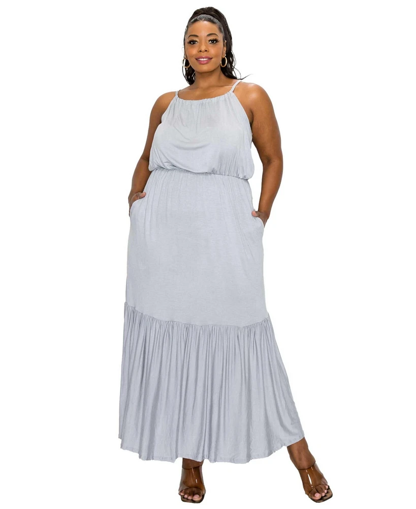 L I V D Plus Ameli Pocket Cami Maxi Dress