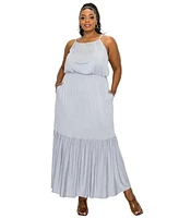 L I V D Plus Ameli Pocket Cami Maxi Dress
