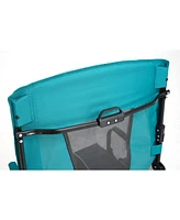 Camping Directors Chair, Oversized Folding Chair w/ Side Table & Pocket - Blue