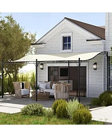 Outsunny 10' x 16' Outdoor Pergola Canopy, Metal Patio Canopy, Dark