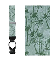 Trafalgar Men's Nohea Palm Tree Linen Blend Novelty Button End Suspenders
