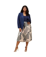 Eloquii Plus Pleated Midi Skirt