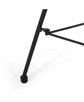 Modern Rattan Side Table with Tempered Glass Top for Outdoor and Indoor Use