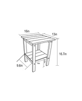 3-Piece Gray Folding Adirondack Set (2 Chairs & Table)