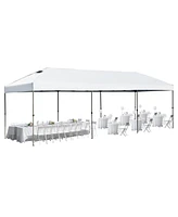 10x30 White Pop-Up Canopy Tent with Sidewalls & Wheeled Bag
