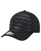 New Era Men's Black San Antonio Spurs Game Day Flag A-Frame 9FORTY Adjustable Hat