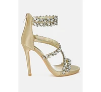 Korna Diamante Embellished Stiletto Heel Sandals