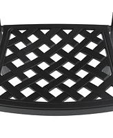 (Cushions In Random Colors) 3-Piece Set Of Cast Aluminum Patio Furniture