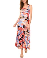 Vince Camuto Women's Printed Tiered Sleeveless Maxi Dress