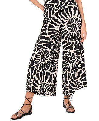 Vince Camuto Women's Printed Pull-On Wide-Leg Pants