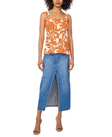 Vince Camuto Women's Printed Square-Neck Sleeveless Top