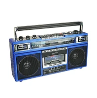 Retro 4-Band Radio and Cassette Player with Bluetooth