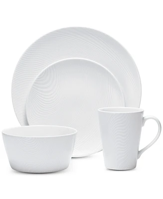 Noritake Colorscapes White-on-White Dune 4-Pc. Coupe Place Setting