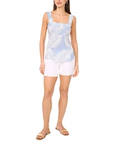 Vince Camuto Women's Printed Square-Neck Sleeveless Top