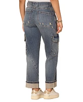 Democracy Women's "Ab"solution Skyrise Straight-Leg Utility Jeans