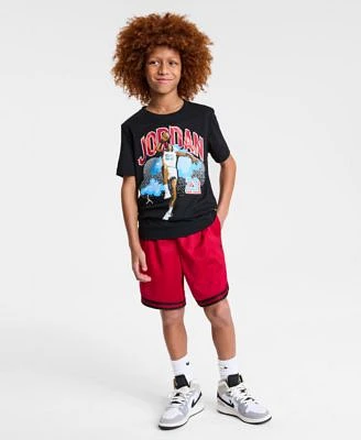 Jordan Big Boys Pixel Air Graphic T Shirt Mesh Shorts