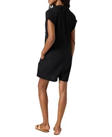 O'Neill Juniors' Kamilla Rolled-Cuff Button-Front Romper