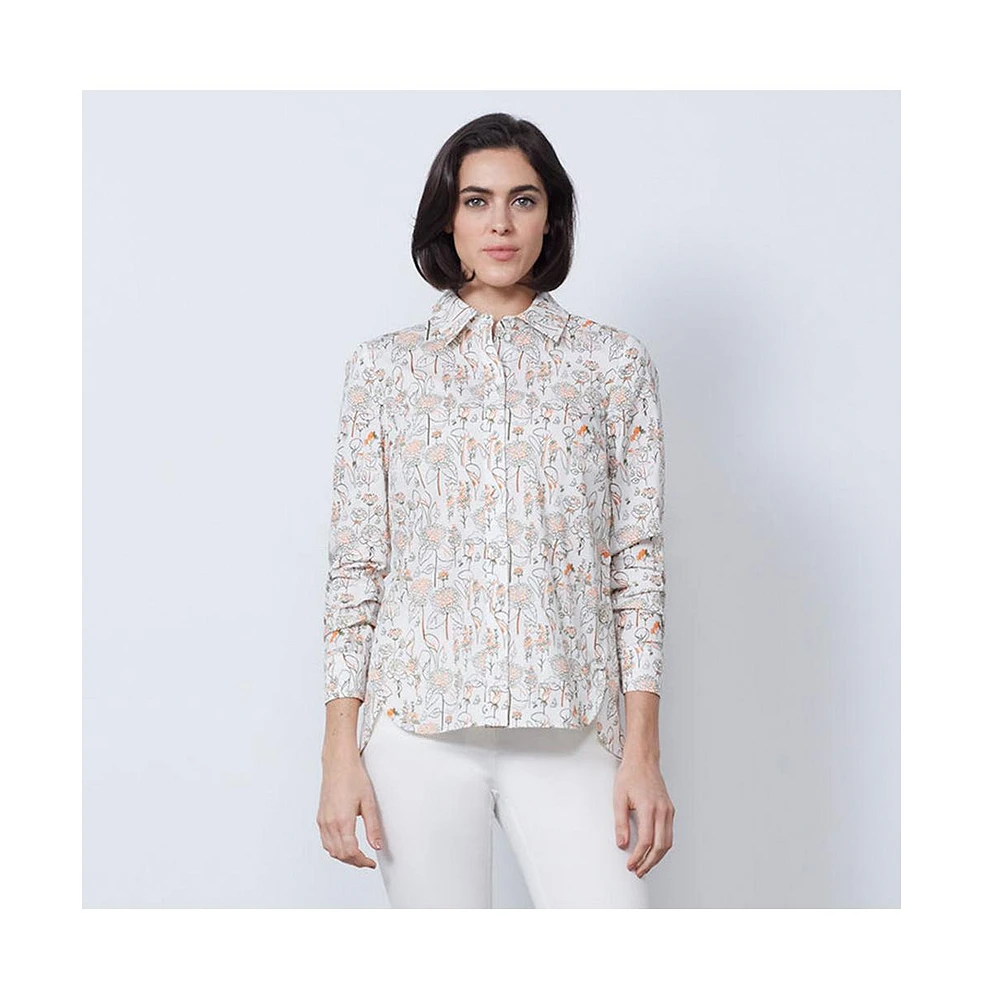 Etcetera Women's Floral Print Blouse Topiary