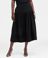 On 34th Women's Cotton Gauze Tiered Midi Skirt, Exclusively at Macy's