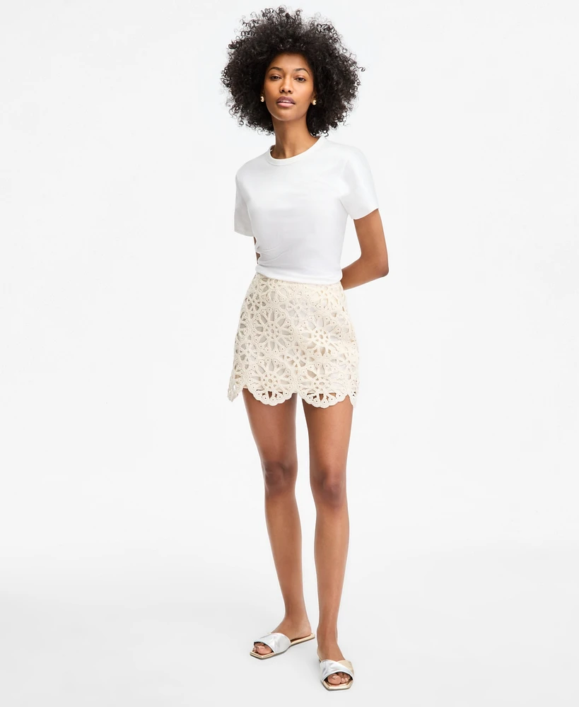 On 34th Women's Sequin Crochet Mini Skirt, Exclusively at Macy's