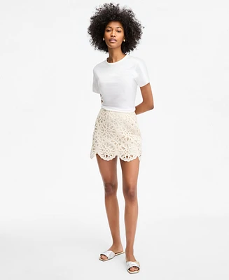On 34th Women's Sequin Crochet Mini Skirt, Exclusively at Macy's