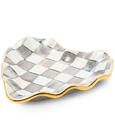 Mackenzie-Childs Sterling Check Fluted Heart Plate